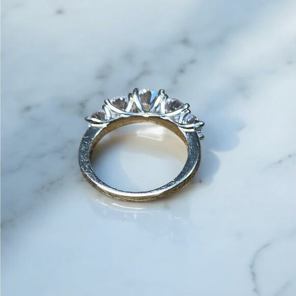 NEW 925 Sterling Silver 5 Stone Anniversary Engagement Ring size 9 - Picture 6 of 11